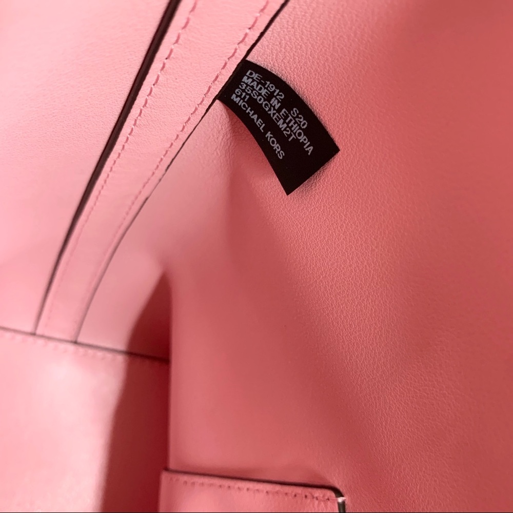 Michael Kors Eden Medium Bucket Leather Shoulder Crossbody bag Pink - Picture 15 of 15
